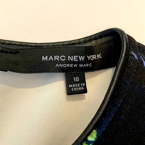 Marc New York Navy Floral Scuba Dress Size 10 - Picture 5 of 9